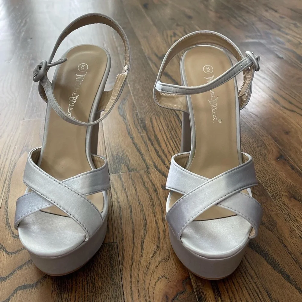 Silver platform heels!! - Picture 2 of 4